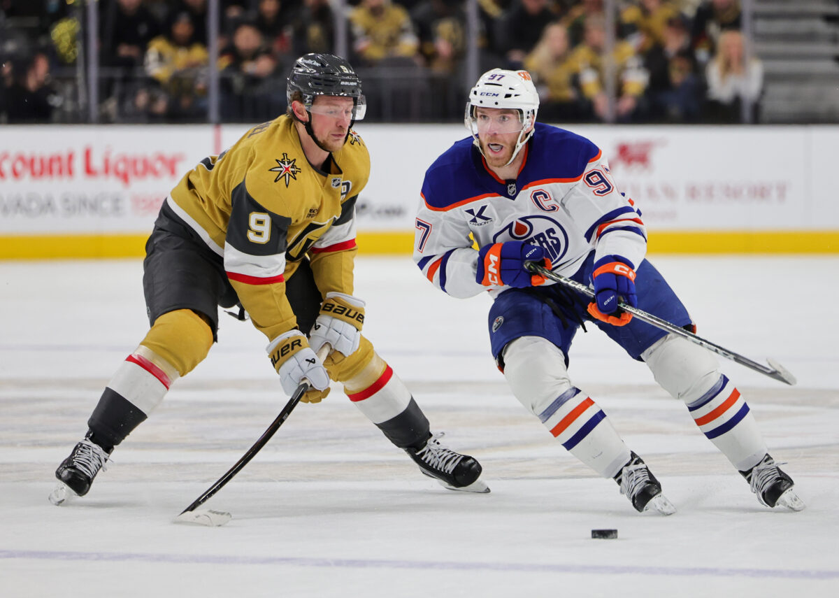 Jack Eichel Vegas Golden Knights Connor McDavid Edmonton Oillers