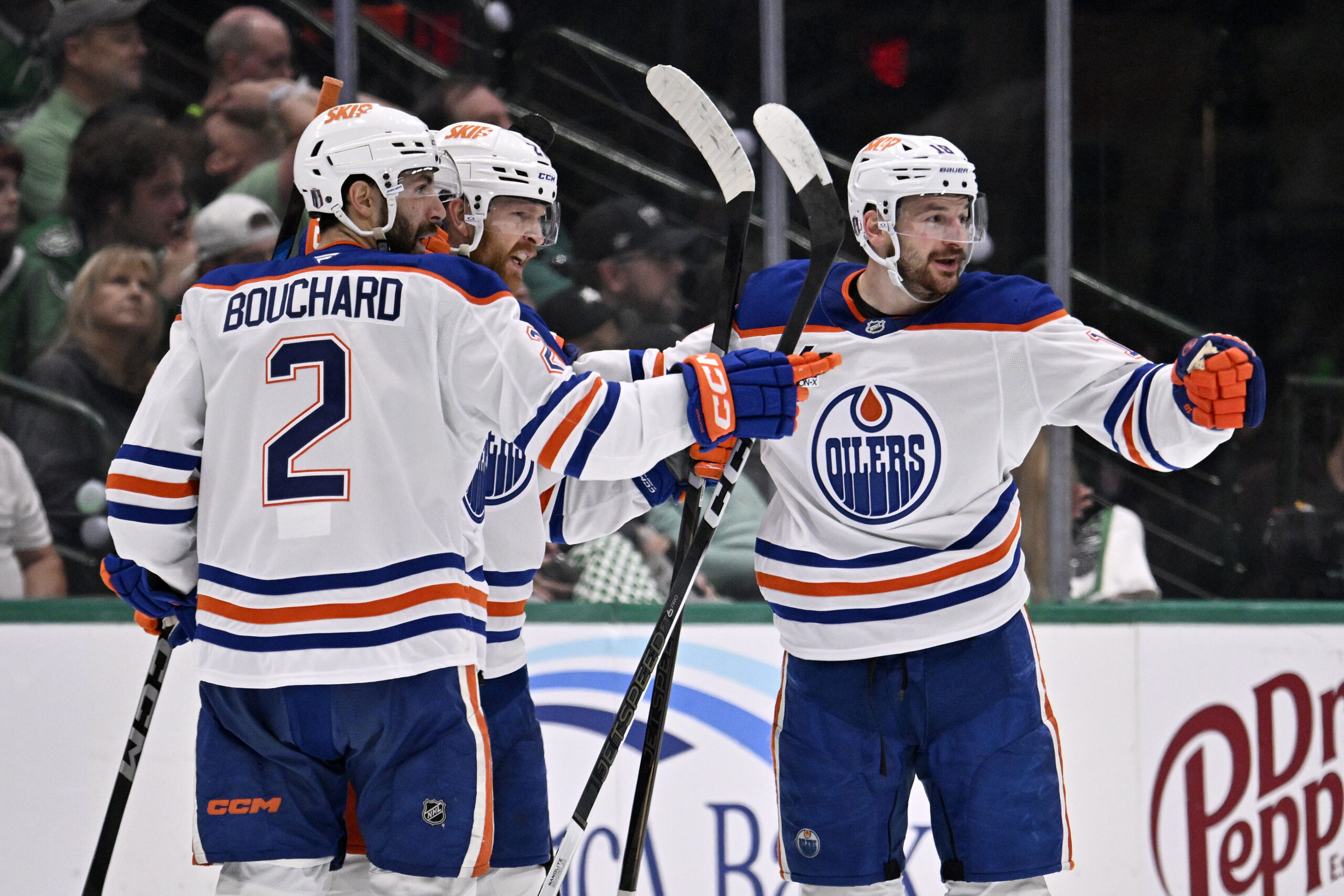 Brett Kulak Evan Bouchard Zach Hyman Edmonton Oilers