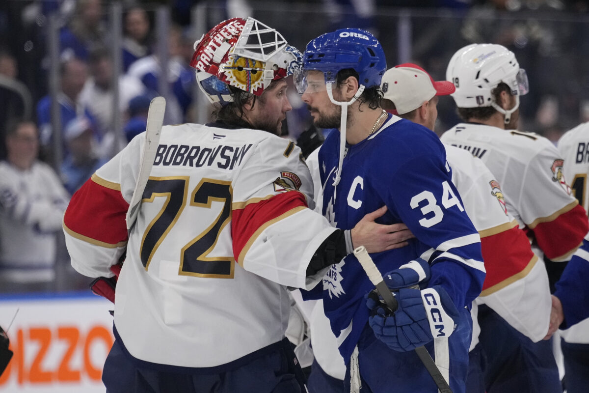 Sergei Bobrovsky Florida Panthers Auston Matthews Toronto Maple Leafs