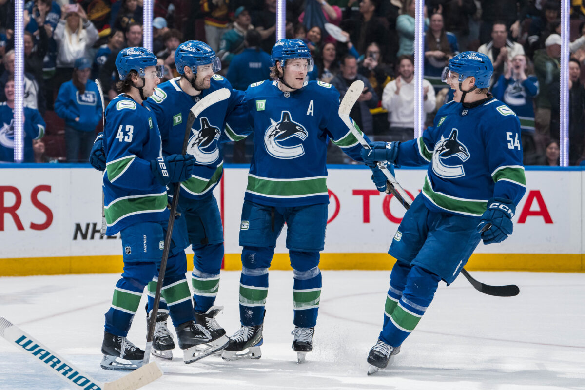 Brock Boeser Vancouver Canucks Celebration