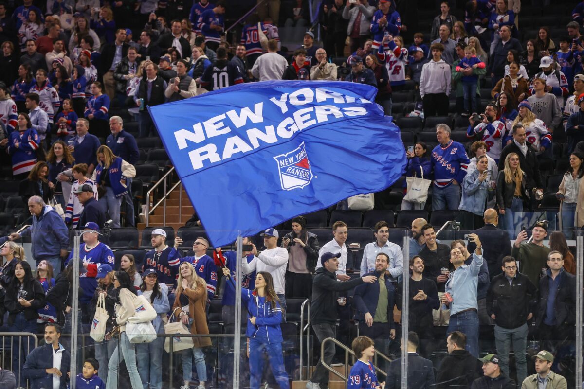 New York Rangers fans at Madison Square Garden