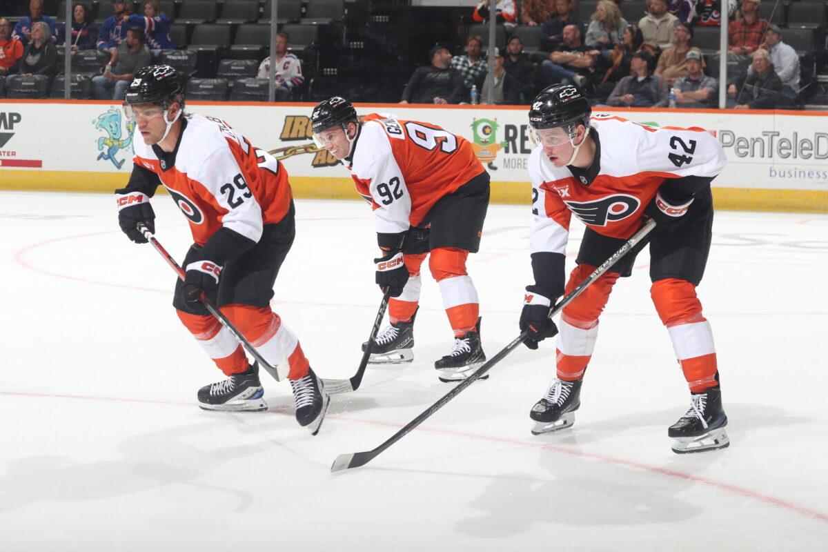 Nikita Grebenkin Alexis Gendron Spencer Gill Philadelphia Flyers
