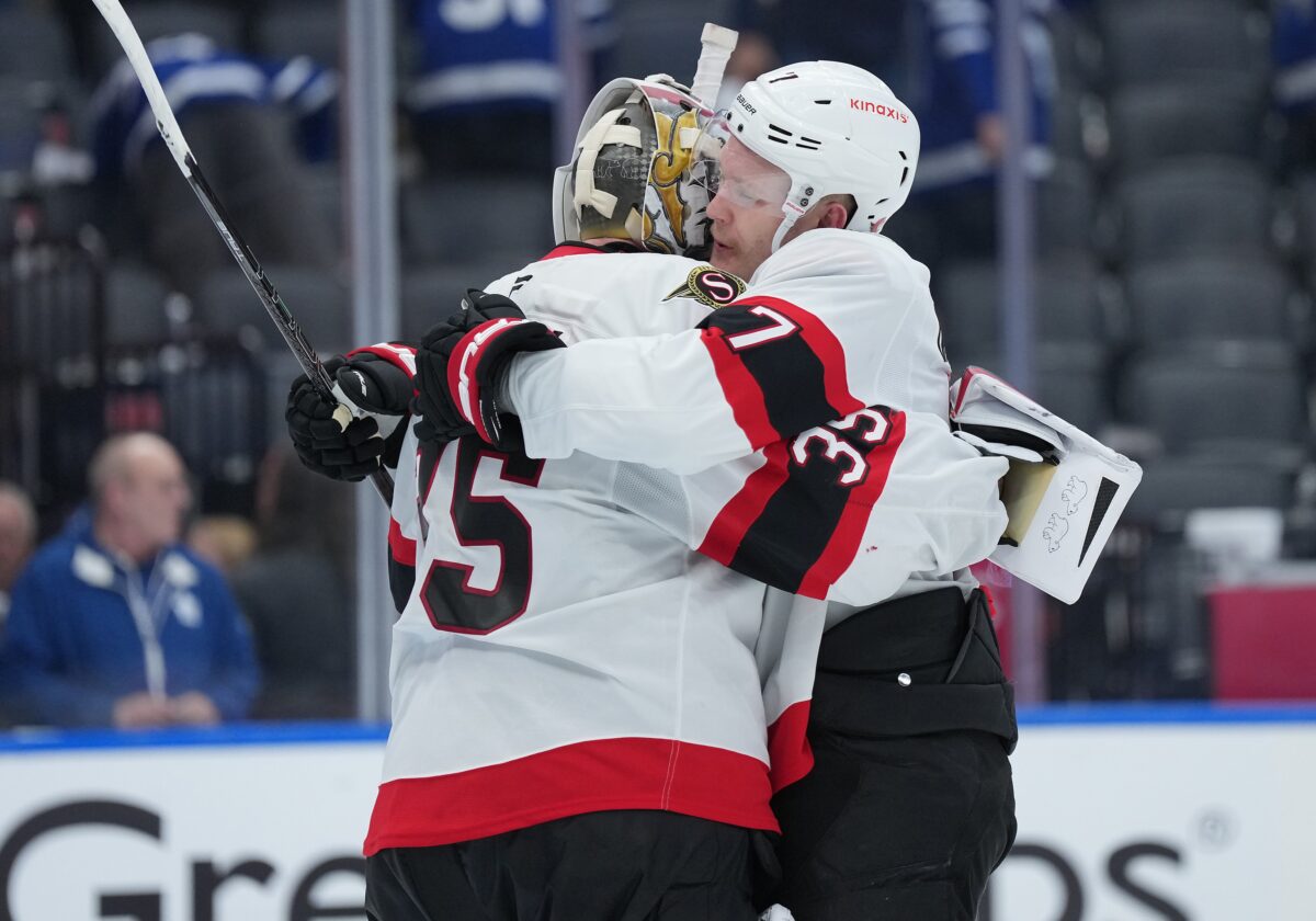 Ottawa Senators Brady Tkachuk Linus Ullmark