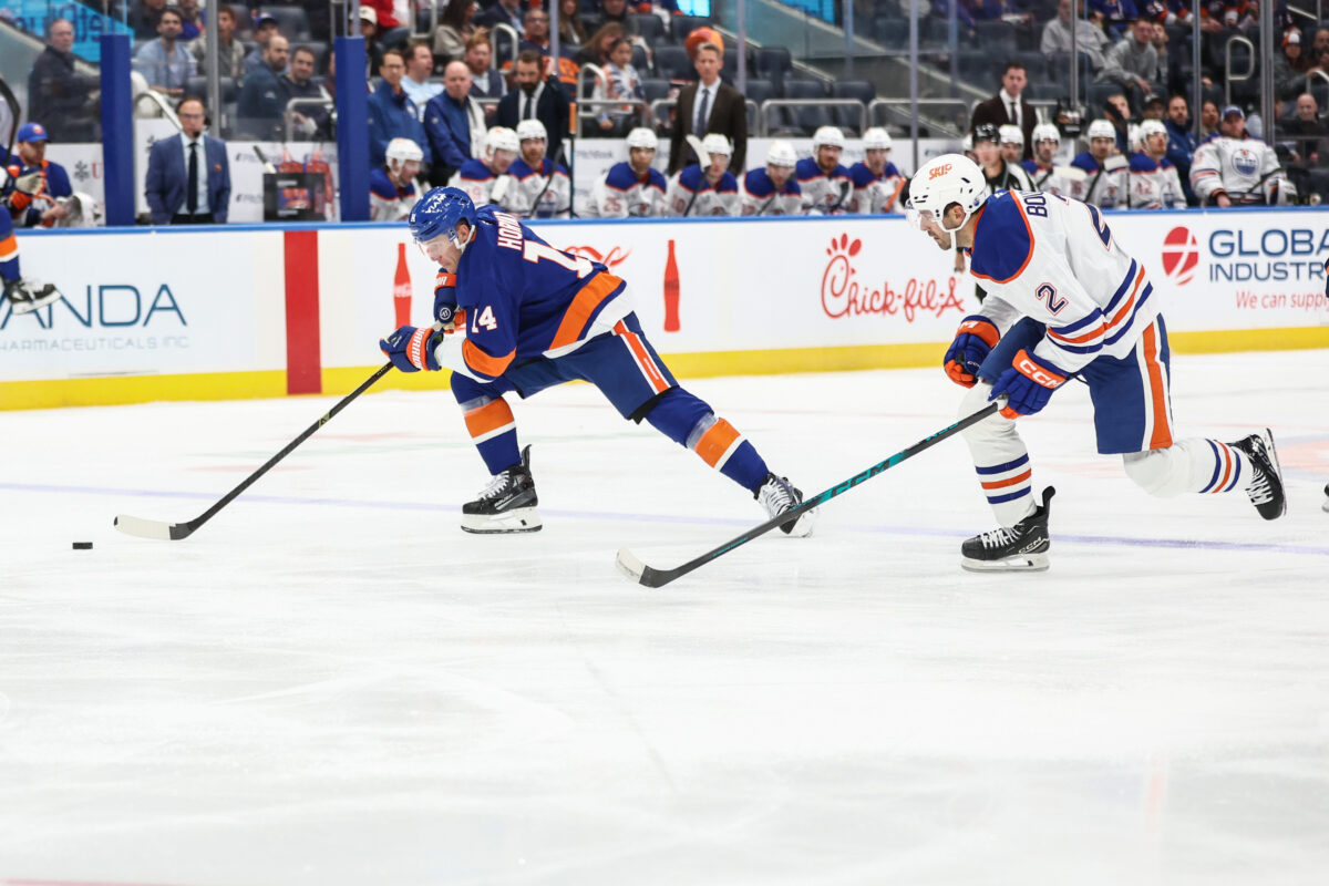 Bo Horvat New York Islanders Evan Bouchard Edmonton Oilers