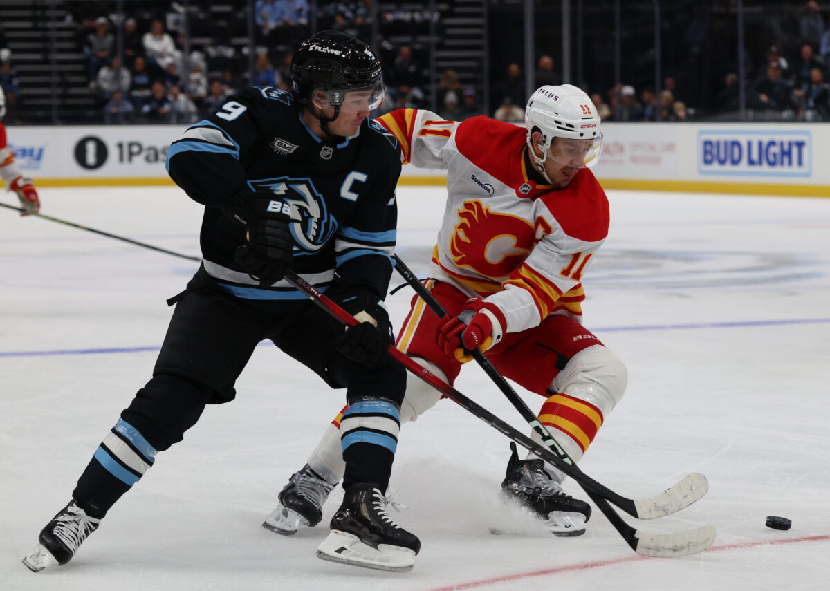 Clayton Keller Utah Mammoth Mikael Backlund Calgary Flames