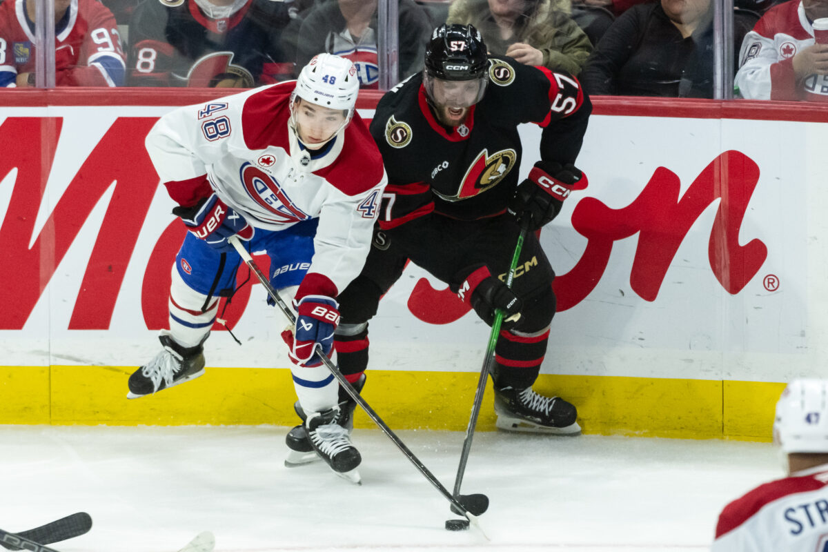 Lane Hutson Montreal Canadiens David Perron Ottawa Senators