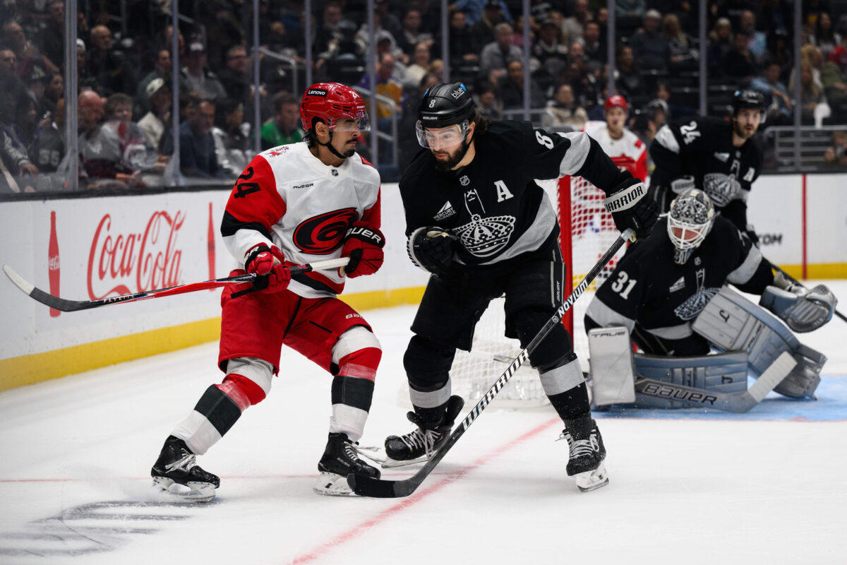 Seth Jarvis Carolina Hurricanes Drew Doughty Los Angeles Kings