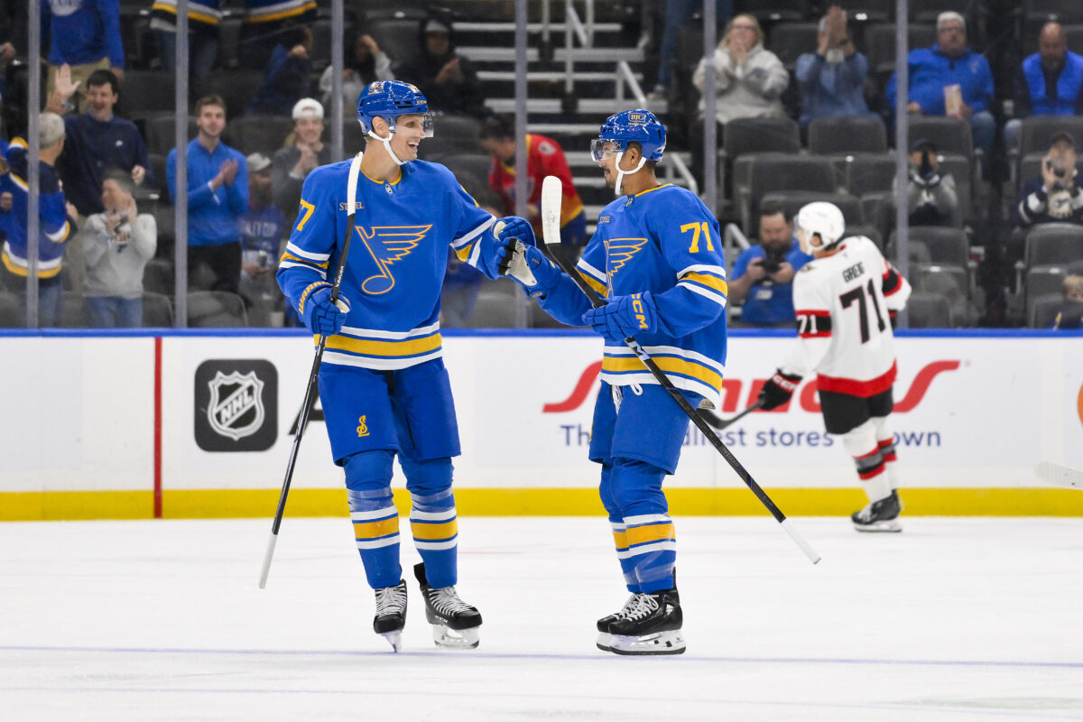 Nick Bjugstad Mathieu Joseph St. Louis Blues