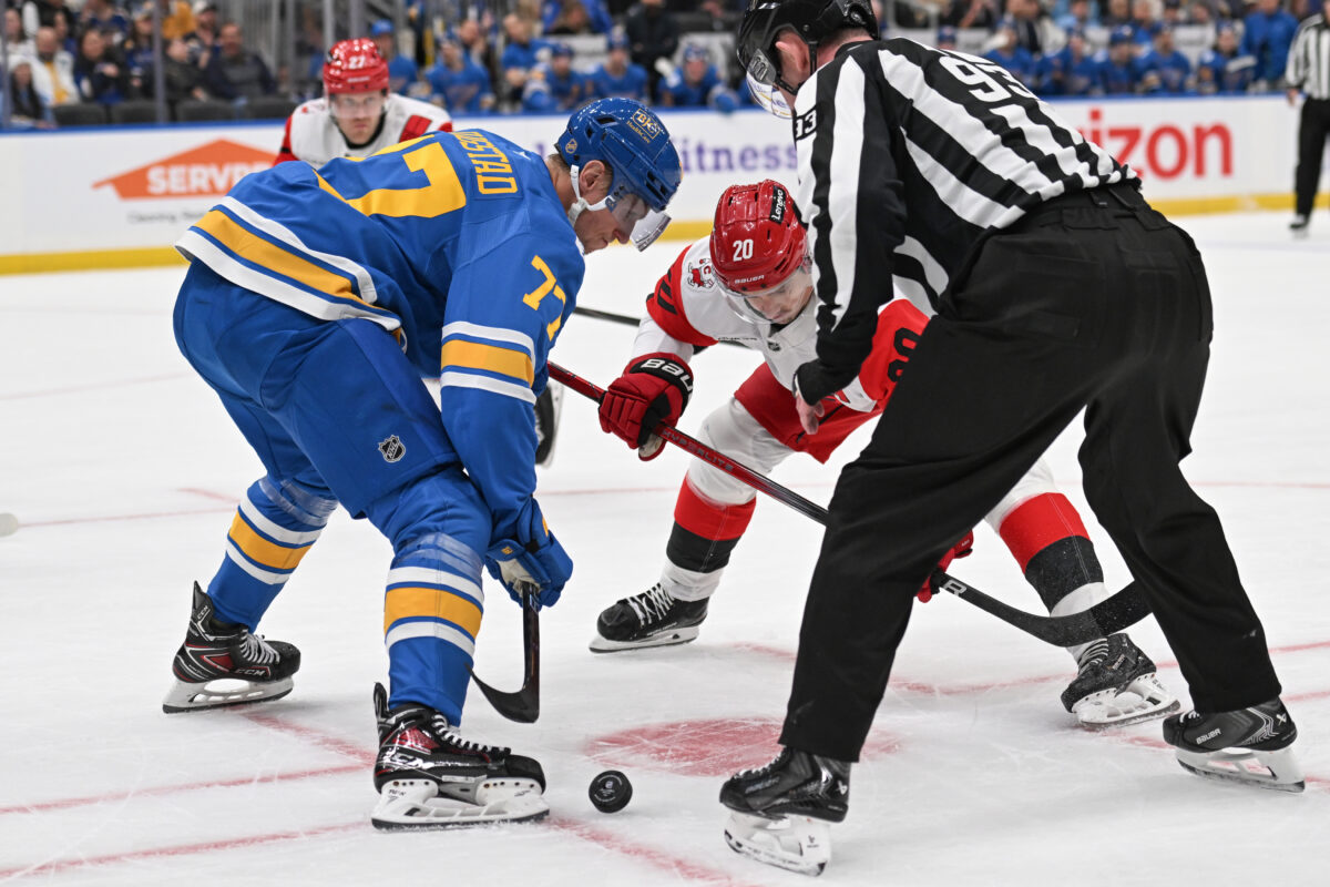 Sebastian Aho Carolina Hurricanes Nick Bjugstad St. Louis Blues